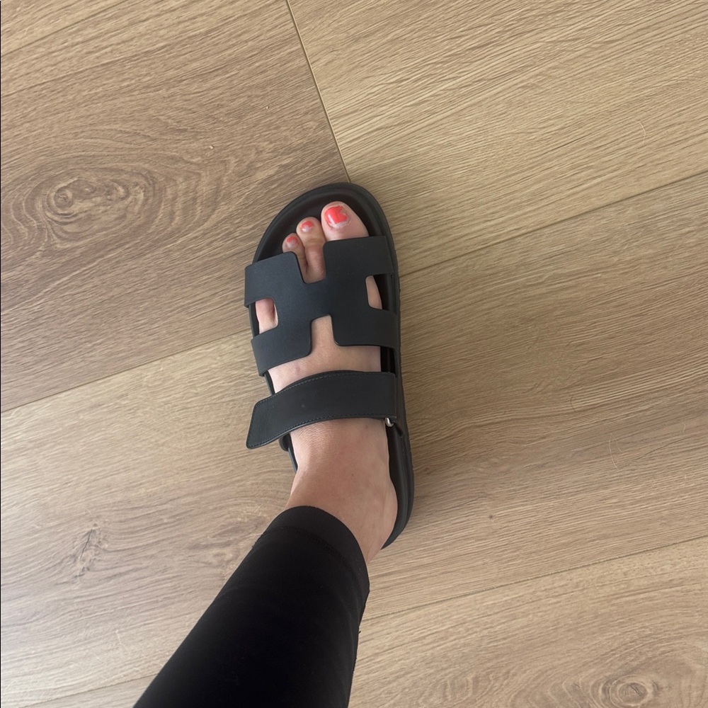 Hermes Leather Chypre Sandals - Picture 11 of 11